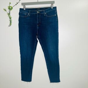 Banana Republic Mid-Rise Skinny Jeans Raw Hem Sz 31